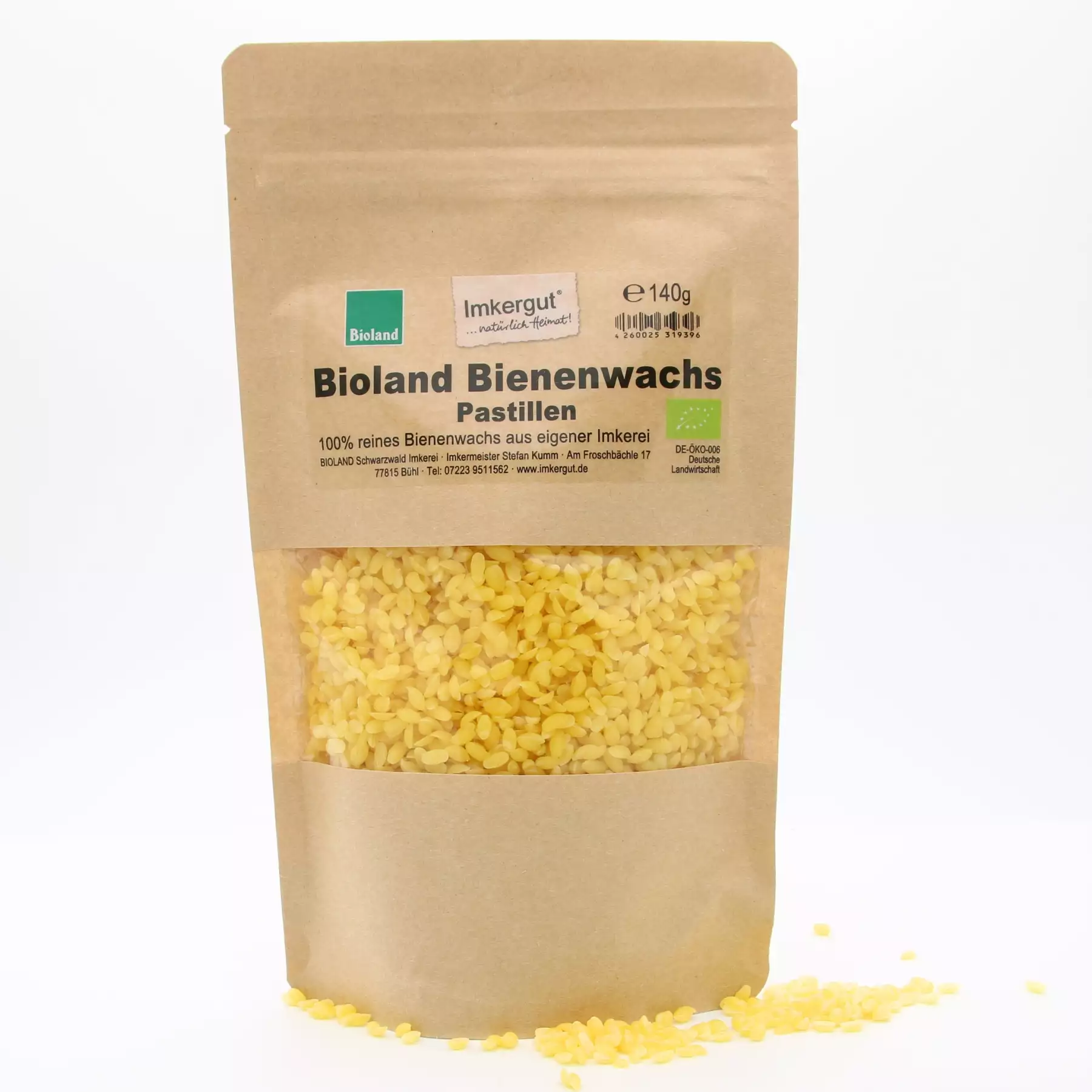 Bienenwachs Pellets im Beutel