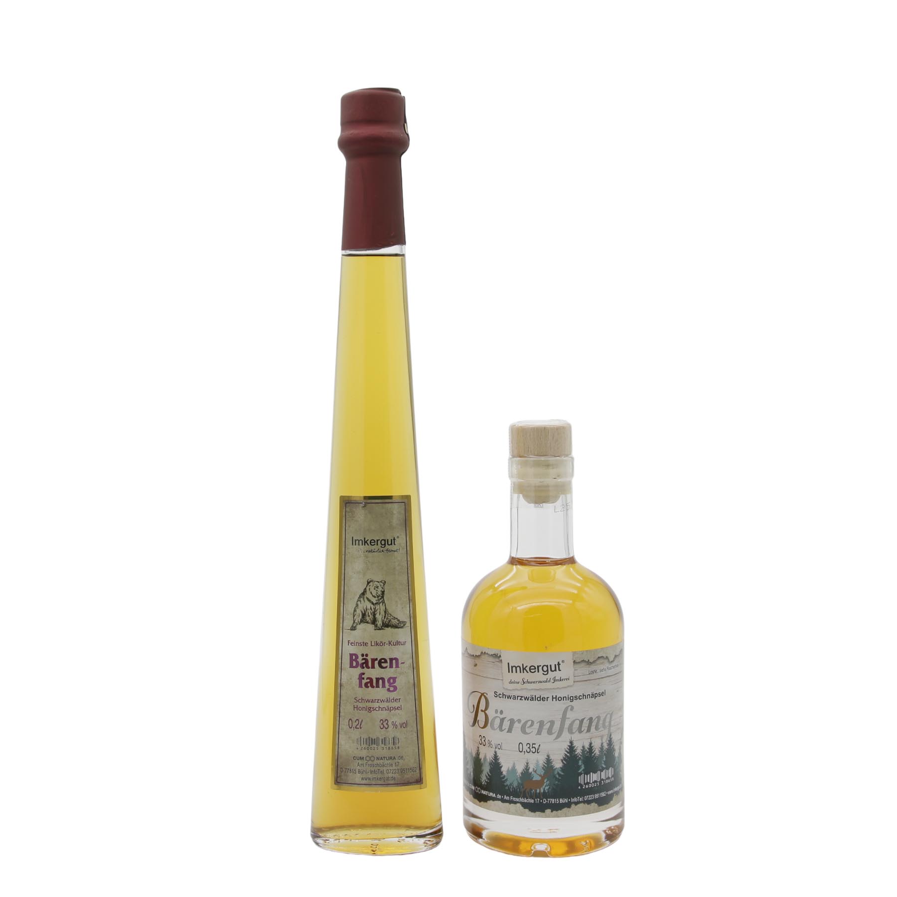Bärenfang Vergleich alt neu alte Flasche 0,2 l neben neuer Flasche 0,35 l