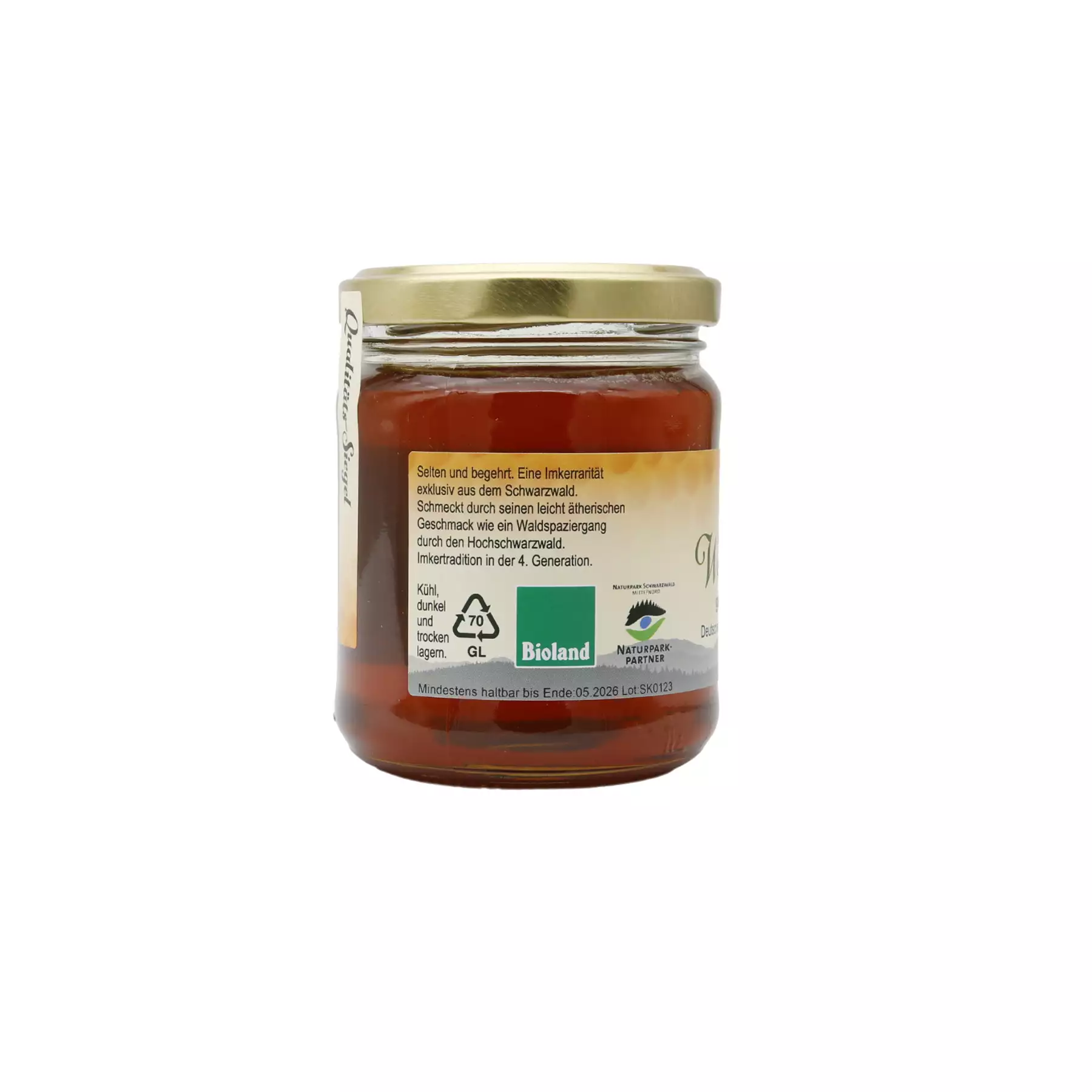 Weißtannen Honig von der Seite