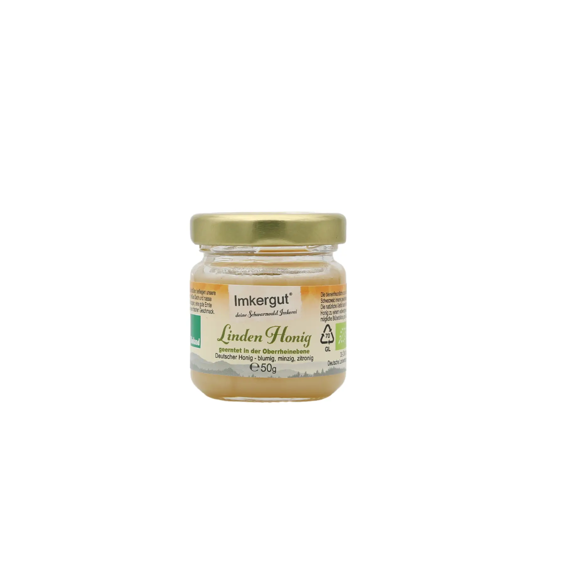 Lindenhonig 50 g Vorderseite