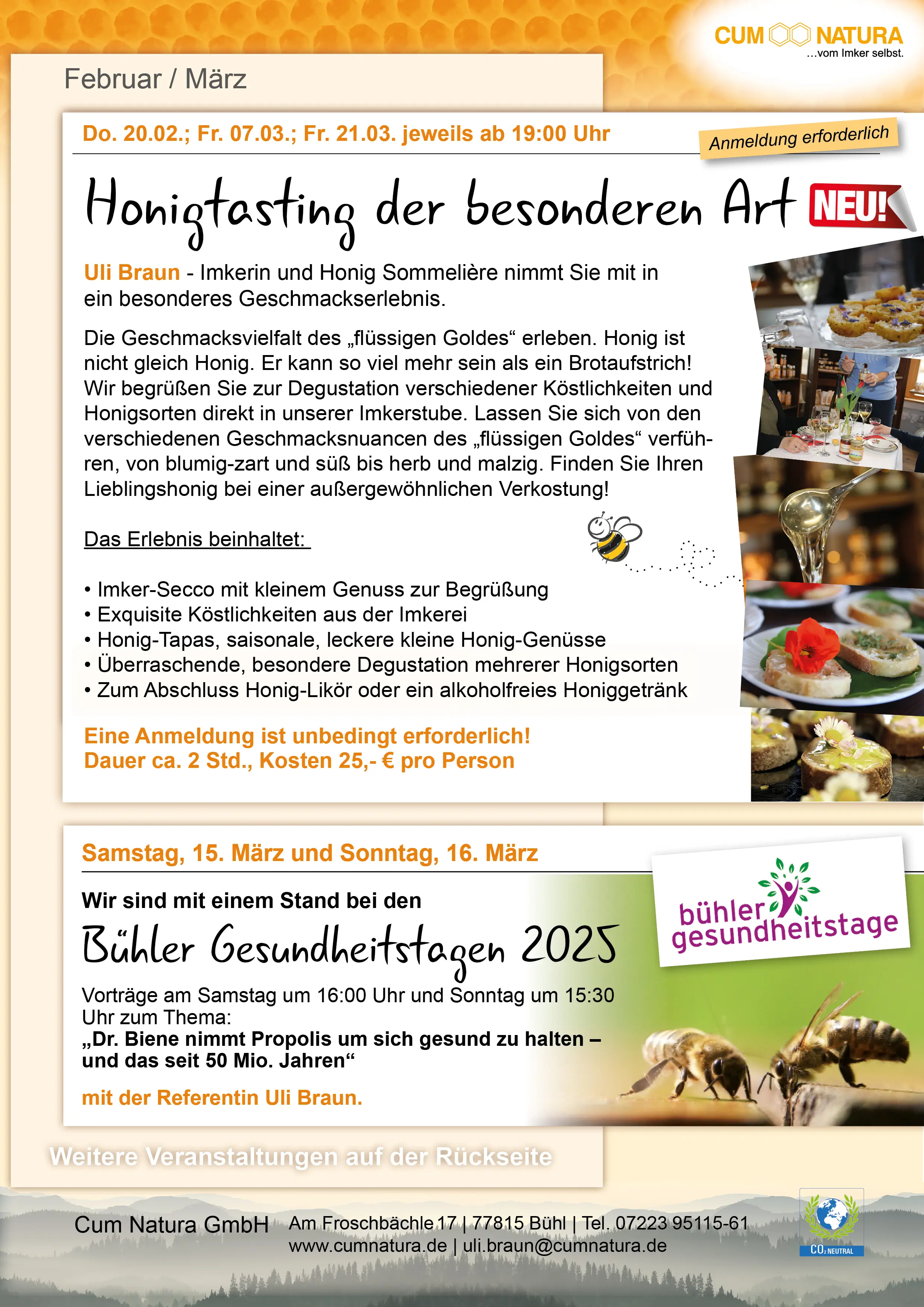 Veranstaltungskalender Februar 2025 Rückseite