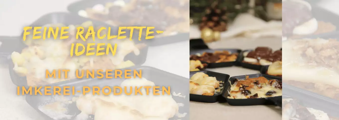 Verschieden befüllte Raclettepfännchen