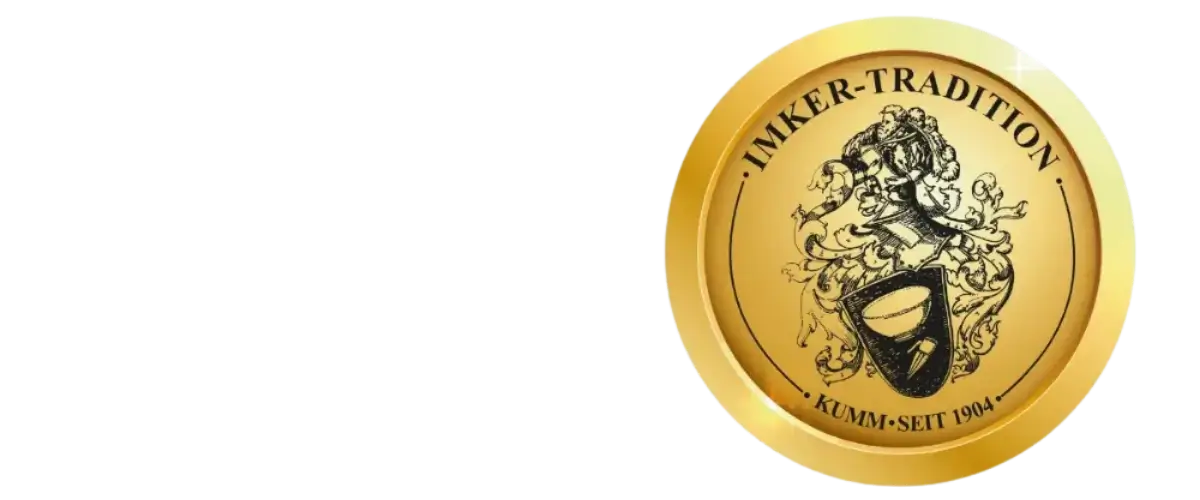 Wappen mit Aufschrift Imker-Tradition Kumm seit 1904