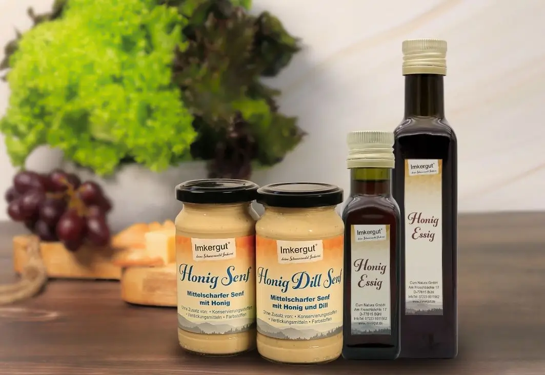 Honey mustard and honey vinegar side by side