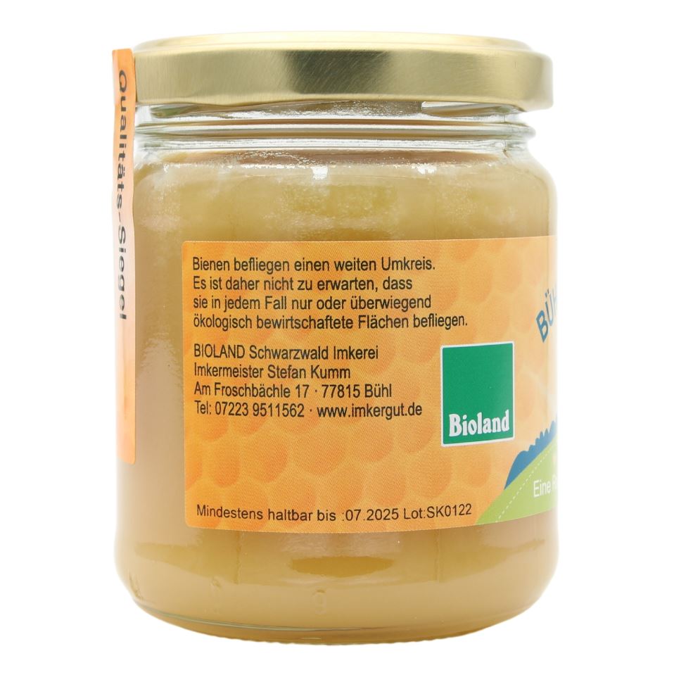 Bühler Klosterhonig 250g Glas links