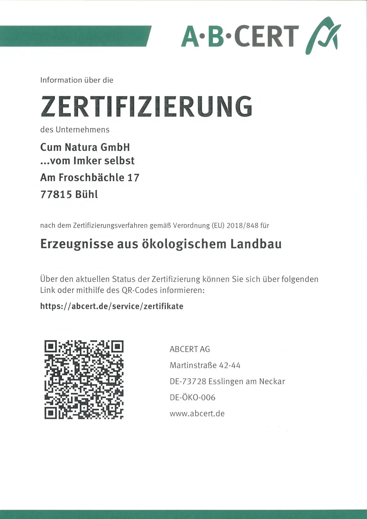 ABCert Zertifizierung