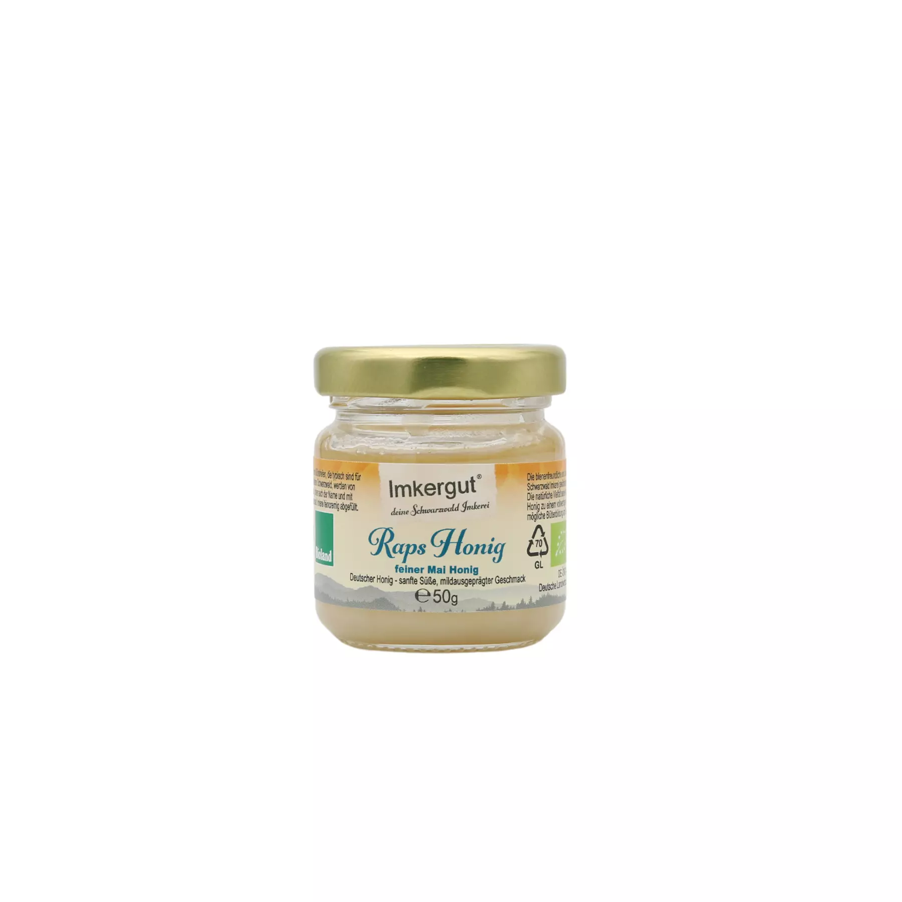 Raps Honig 50 g Vorderseite
