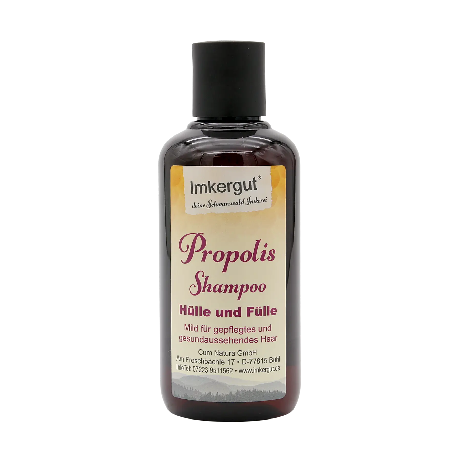 Eine Flasche Propolis-Shampoo von vorn