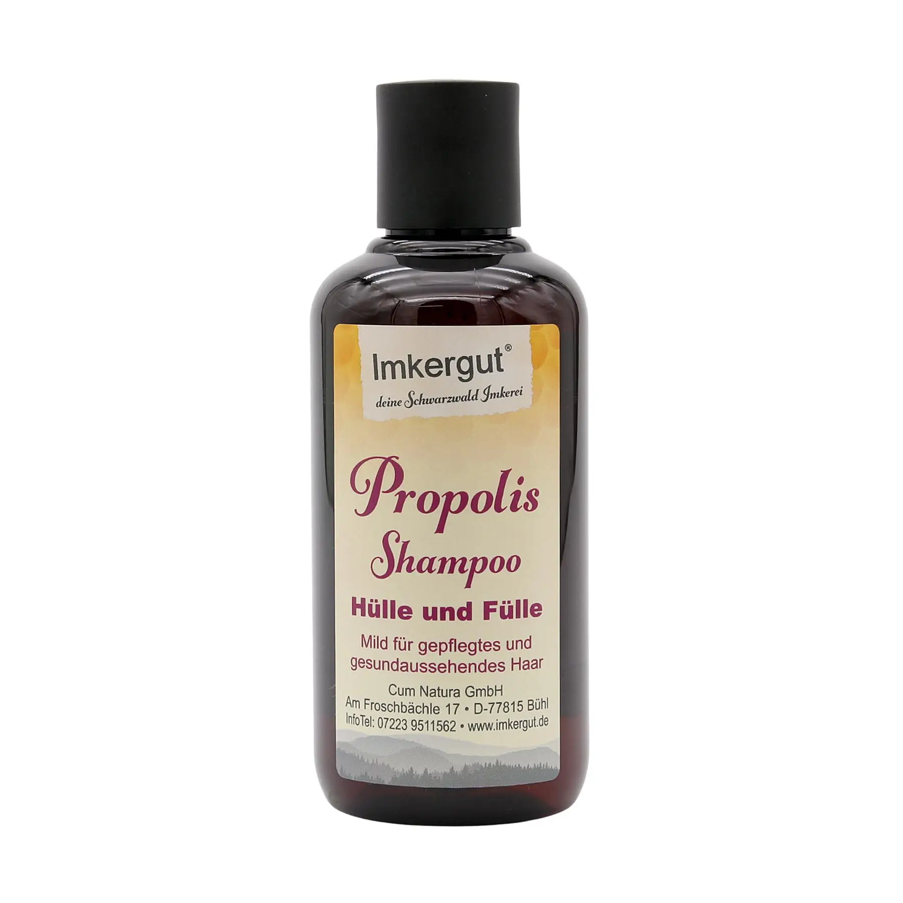 Eine Flasche Propolis-Shampoo von vorn