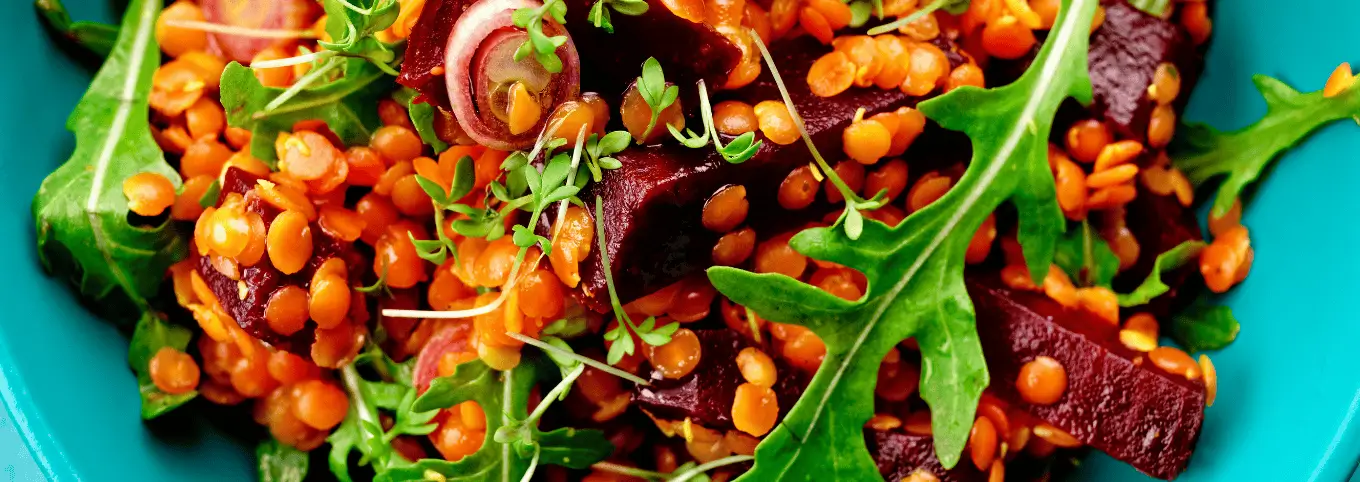 Rote-Linsen-Salat mit Honigdressing