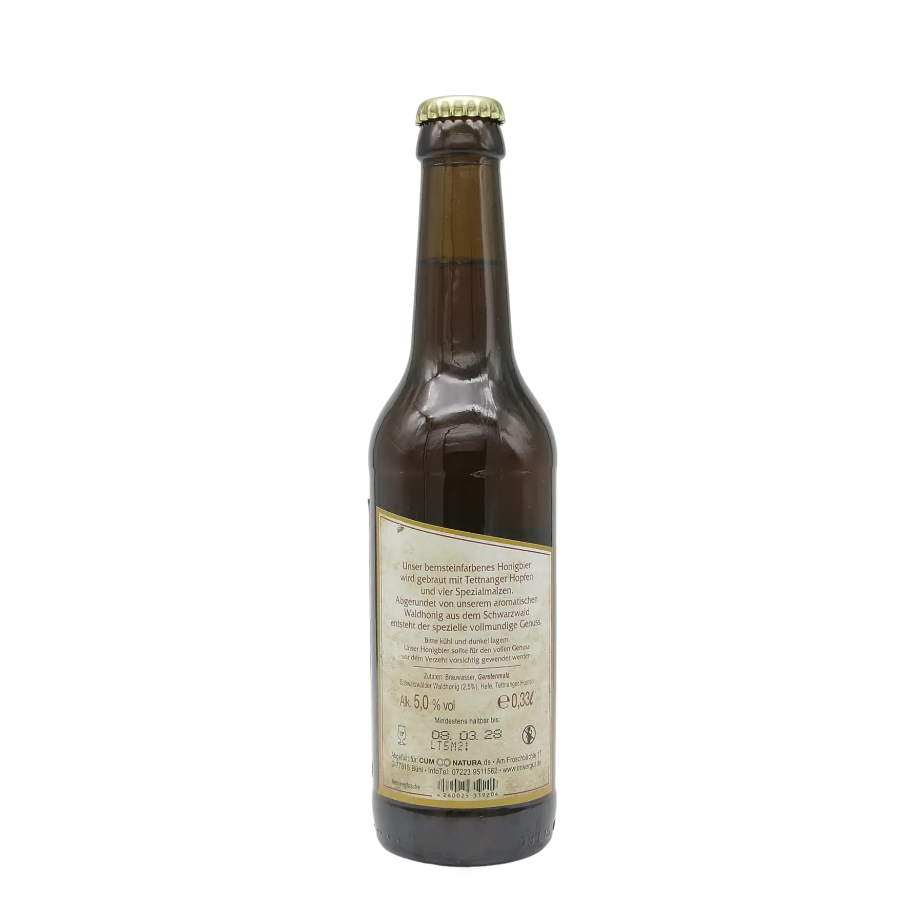 Honigbier Rückseite