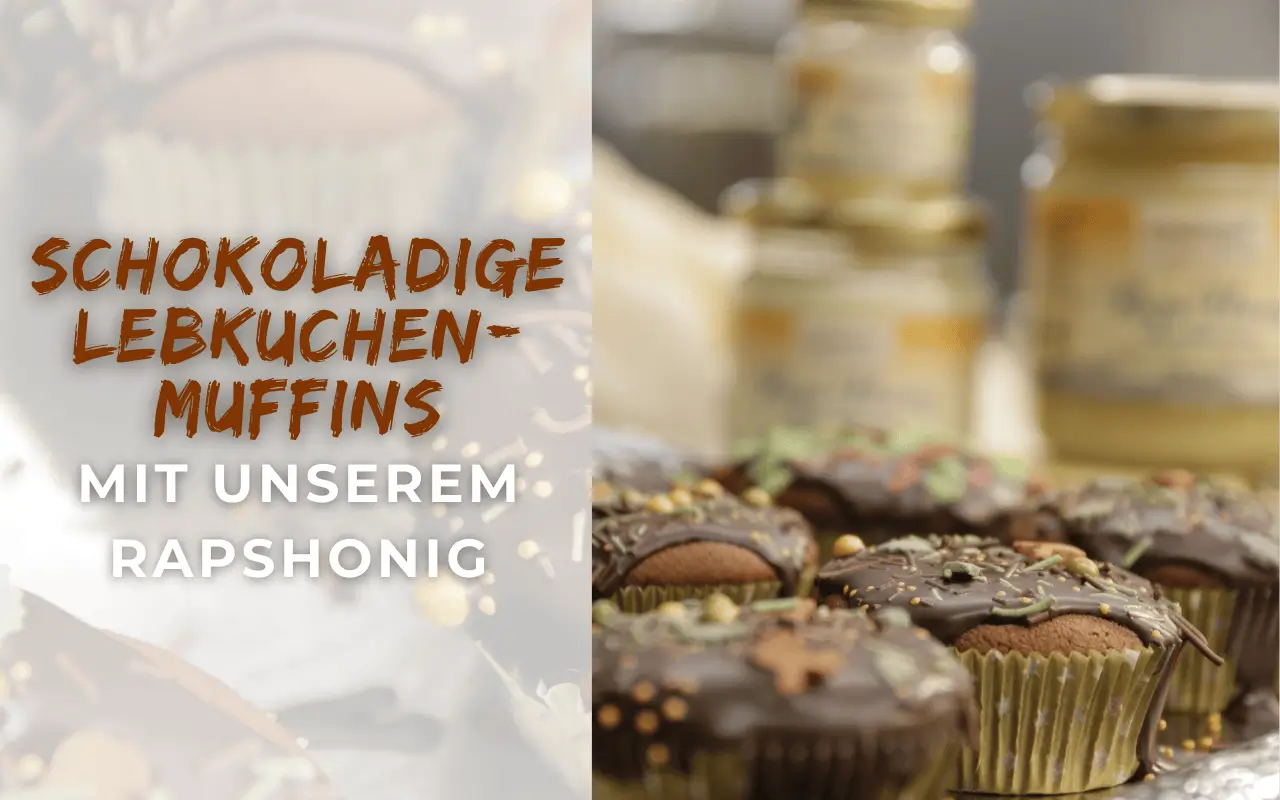Schokoladige Lebkuchenmuffins mit Rapshonig