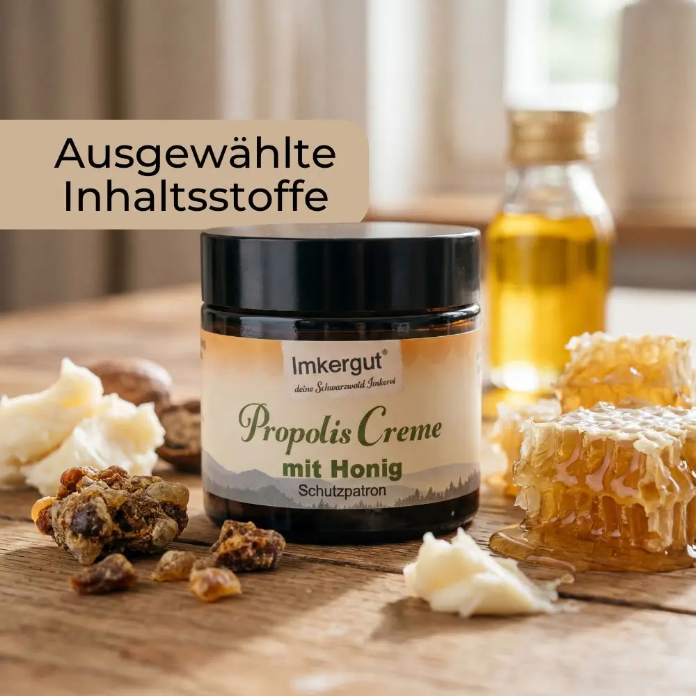 Propolis Creme mit Honig mit ausgewählten Inhaltsstoffen