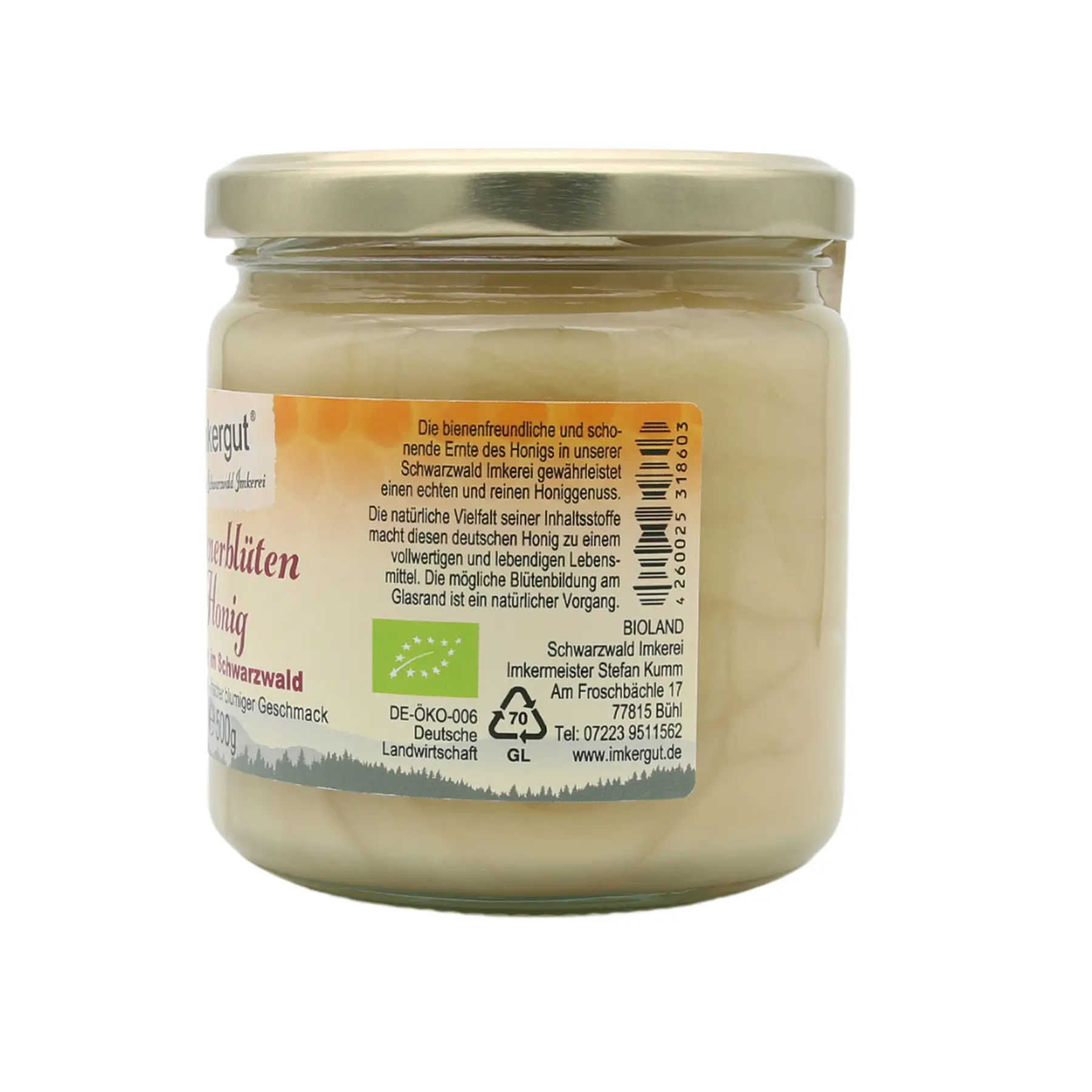 Sommerblüten Honig 500 g rechts