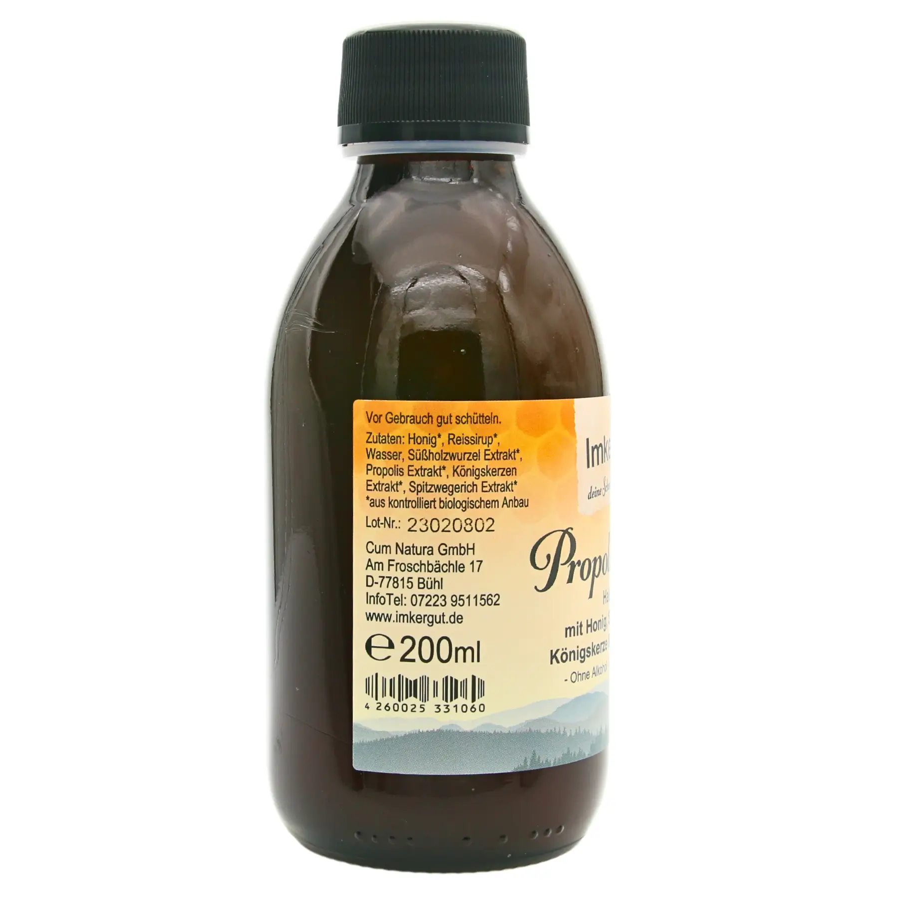 Propolis Sirup 200 ml Flasche links