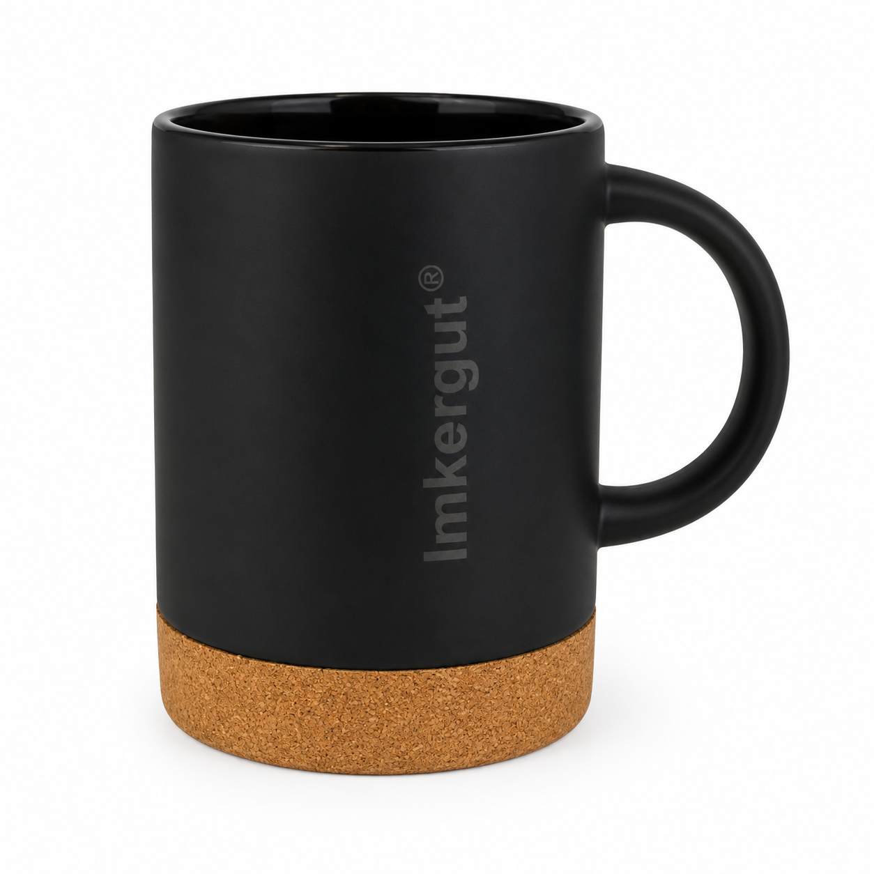 Imkergut Keramiktasse mit Korkboden 400 ml Schwarz